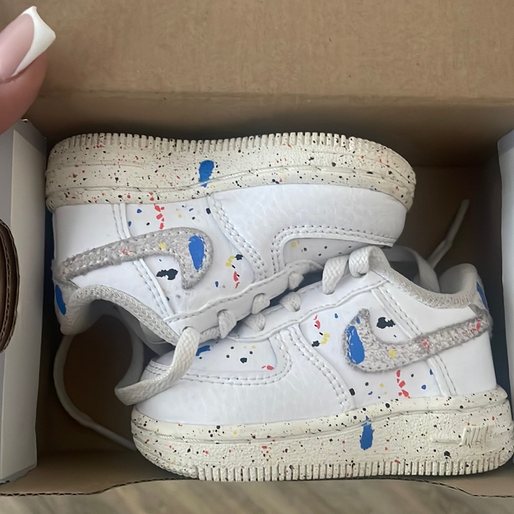 Infant size 3 paint splatter Nike Air Force 1